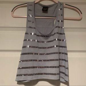 Silver Sequin Dance Top